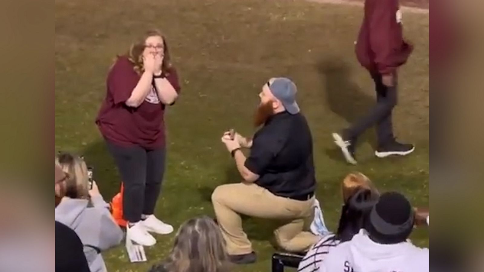 VIDEO: Watch this high school football team react to coach proposing to girlfriend