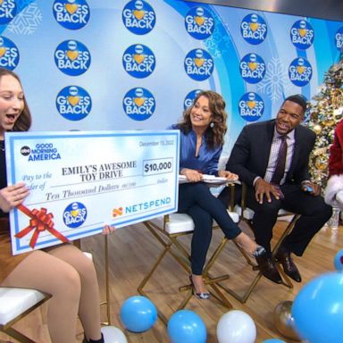 VIDEO: ‘GMA’ gives back to founder of Emily’s Awesome Toy Drive