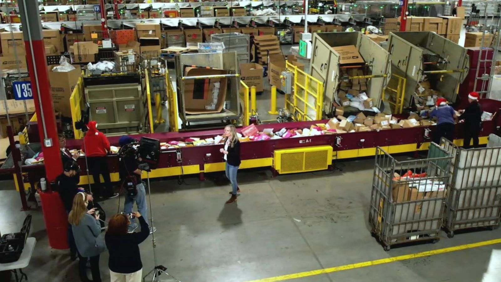 Inside largest USPS facility in the country during holiday shipping