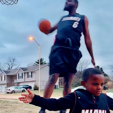 VIDEO: Dad and son recreate iconic Lebron James photo in their driveway