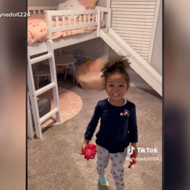 VIDEO: Little girl reacts to new room makeover from Santa Claus