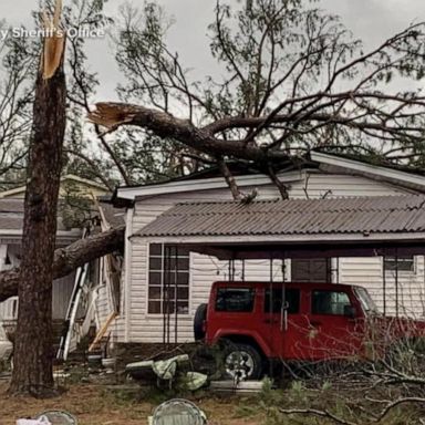 VIDEO: Homes damaged as storm moves through country