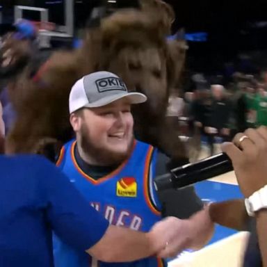 VIDEO: Fan wins $20K in Oklahoma City Thunder half-court shot contest