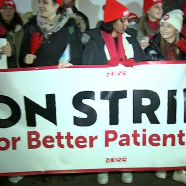 VIDEO: Thousands of NYC nurses strike