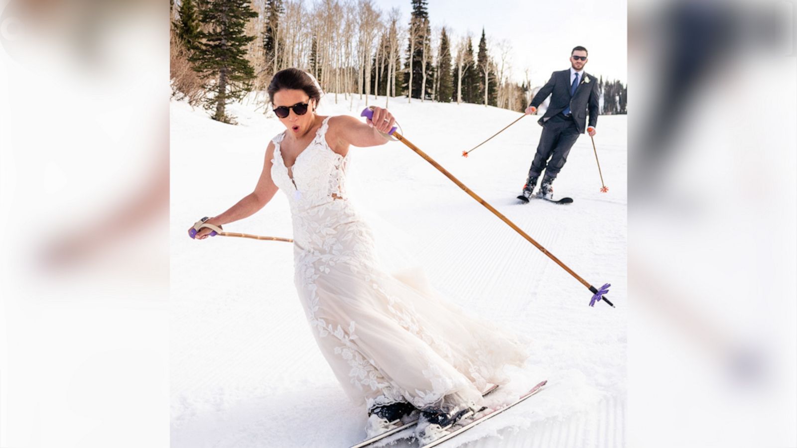 VIDEO: Epic ‘ski wedding’ photoshoot goes viral