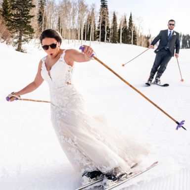 VIDEO: Epic ‘ski wedding’ photoshoot goes viral