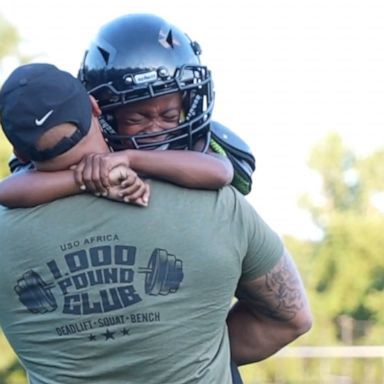 VIDEO: Marine dad surprises son at football practice after months long deployment