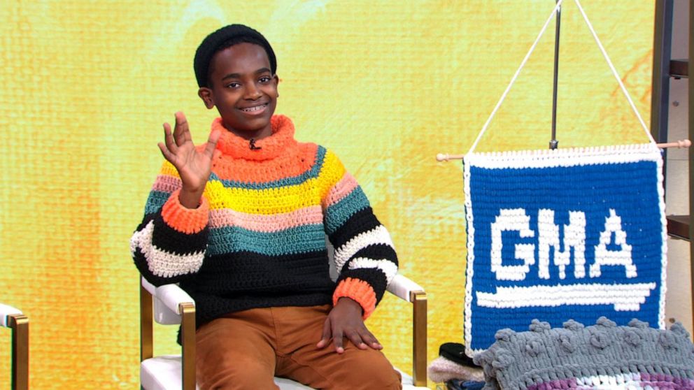 Teen crochet prodigy wows with stunning blankets, headbands and dog coats -  Good Morning America