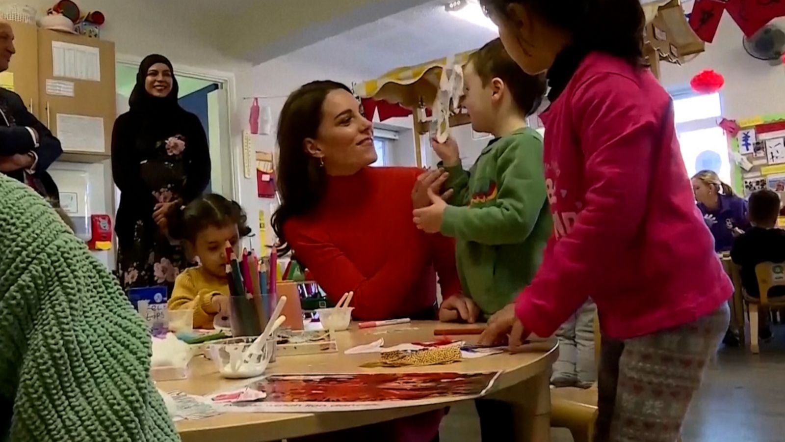 VIDEO: Princess Kate visits nursery for playtime