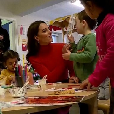 VIDEO: Princess Kate visits nursery for playtime 