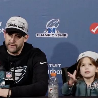 VIDEO: Nick Sirianni's daughter goes viral after hilariously mocking dad at press conference 