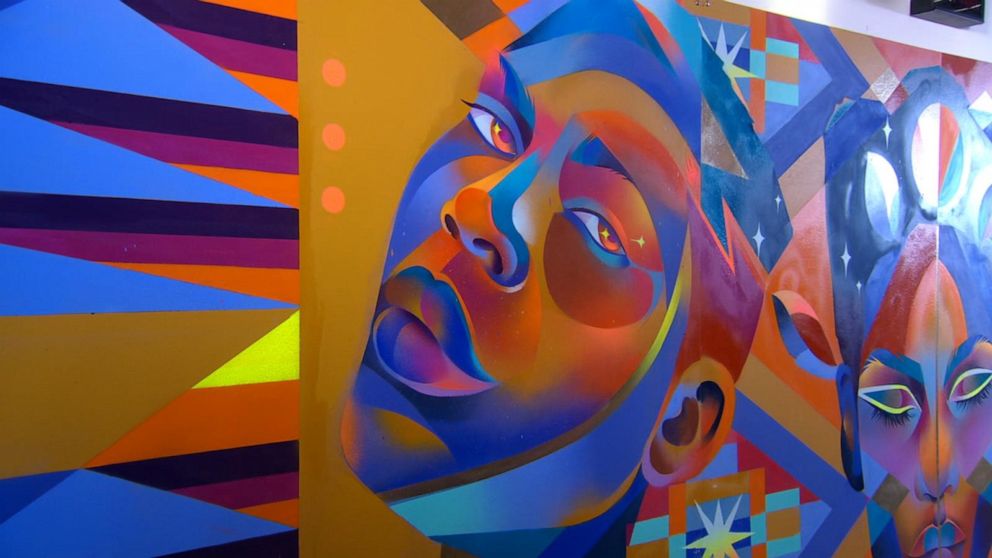 GMA' honors a Black muralist pushing for social change - Good Morning  America