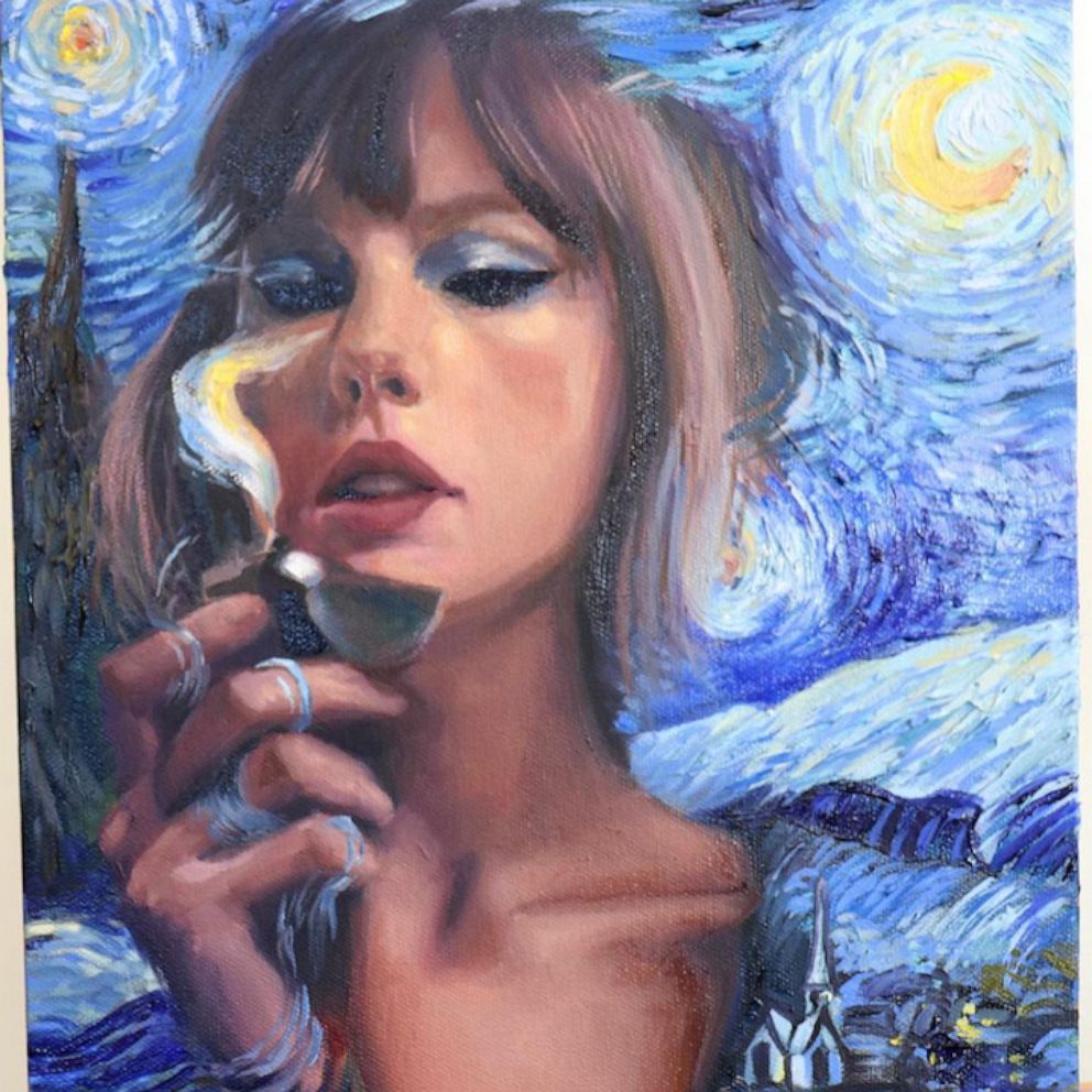 Artist transforms Taylor Swift lyrics into paintings - Good Morning America