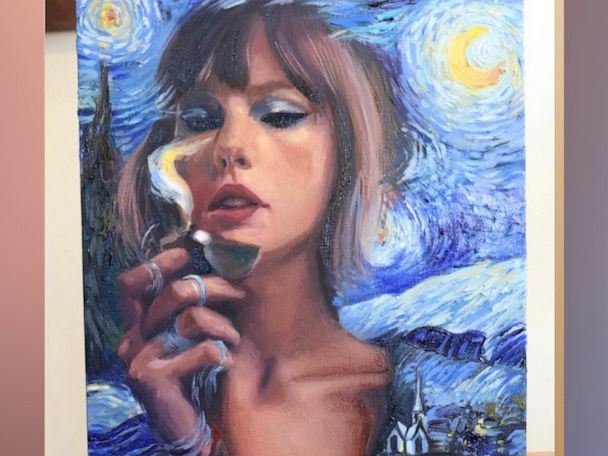 Artist transforms Taylor Swift lyrics into paintings - Good Morning America