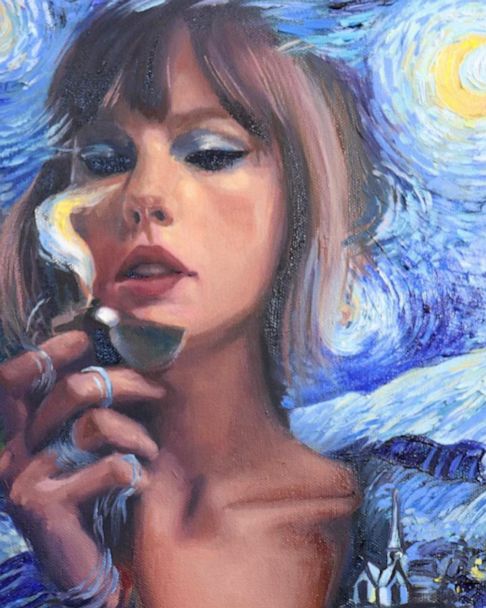 Artist transforms Taylor Swift lyrics into paintings - Good Morning America