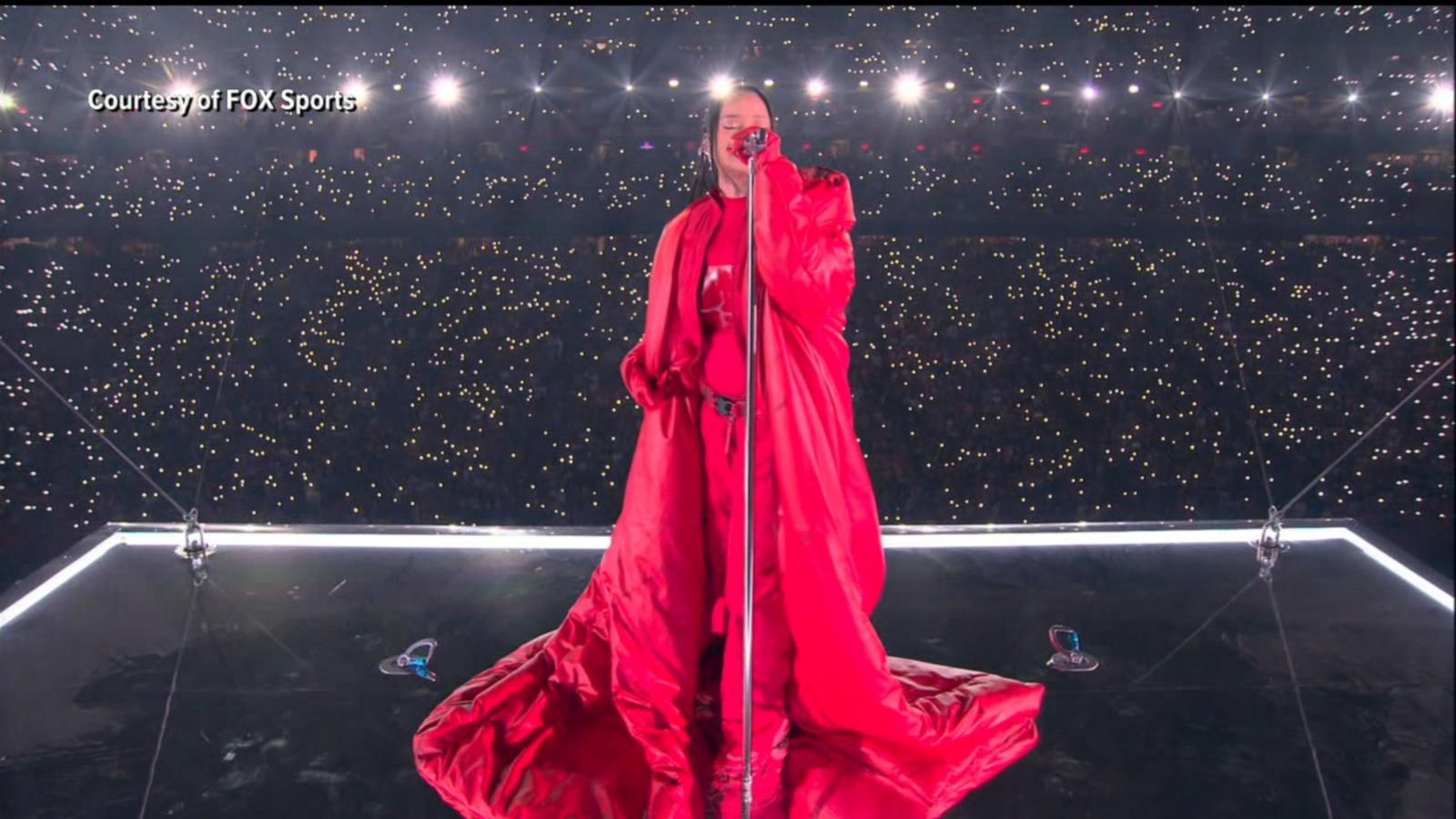 Rihanna reveals pregnancy during high-flying Super Bowl halftime ...