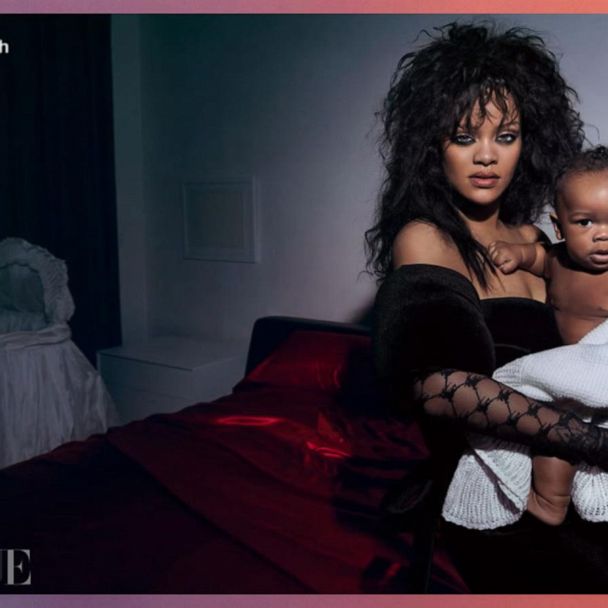 Rihanna's No Top and Open Leather Jacket Expertly Showed Off Her Baby Bump  in New Louis Vuitton Campaign