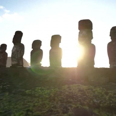 VIDEO: Getting an up-close look at new statue found in Easter Island