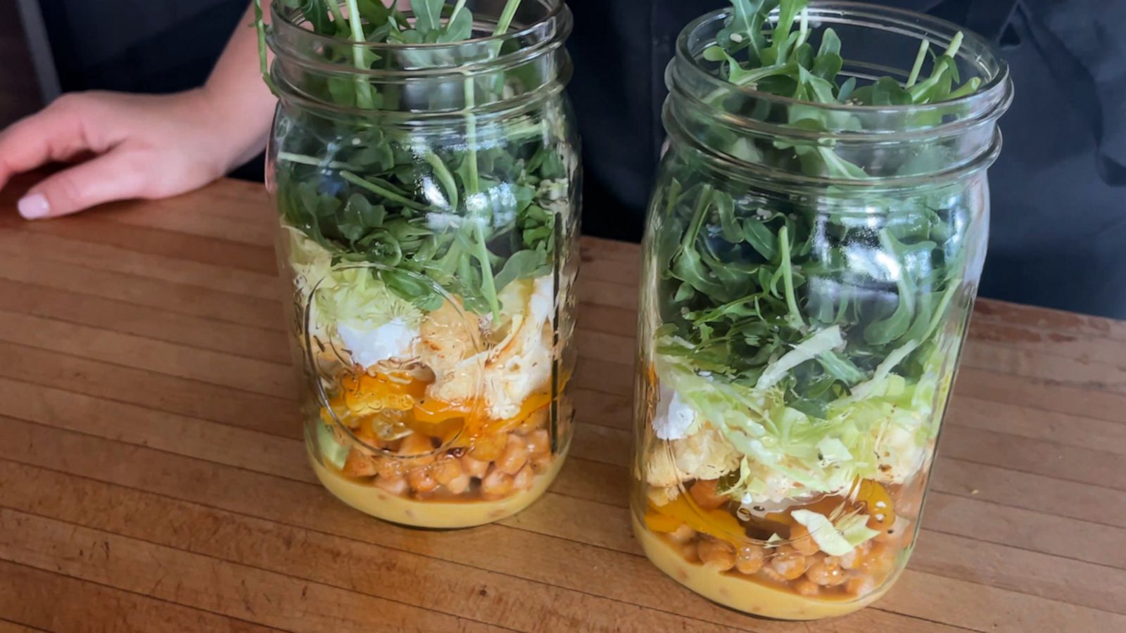 Hearty Rainbow Mason Jar Salads