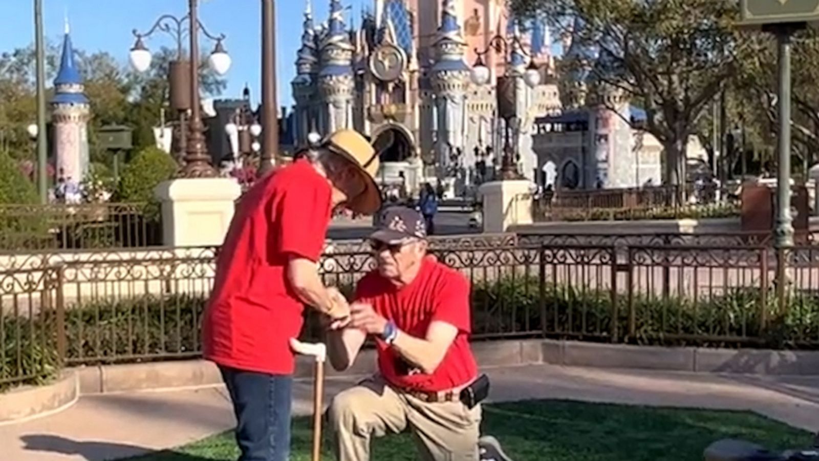 VIDEO: 85-year-old proposes again to wife of 60 years at Disney World