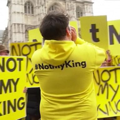 VIDEO: Protesters chant 'not my king' as King Charles III makes address