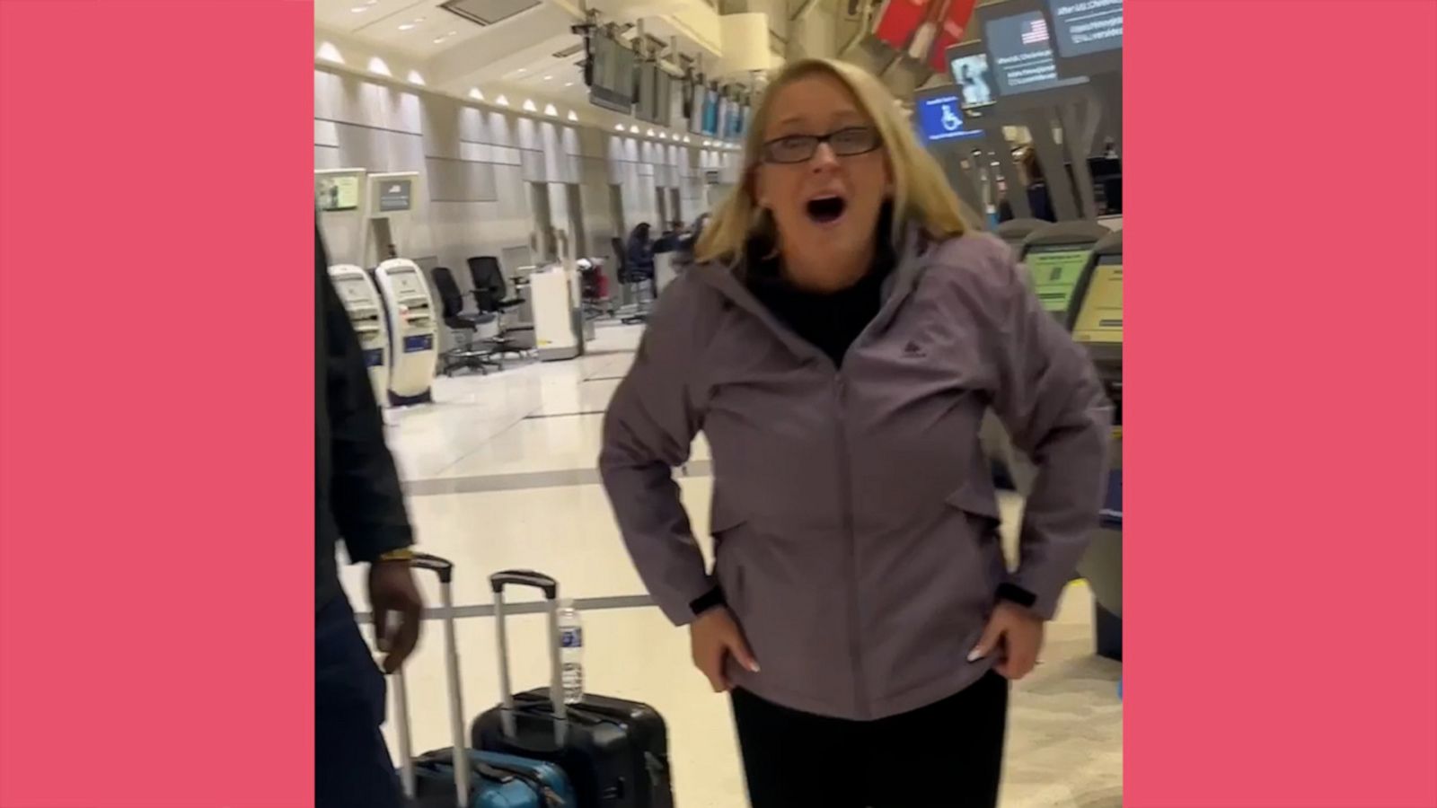 VIDEO: Woman gets best 40th birthday surprise at airport