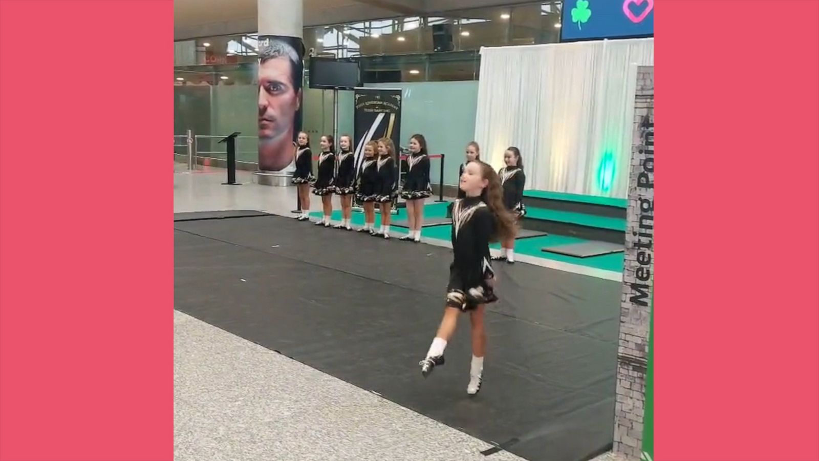 VIDEO: Irish dancers treat travelers to performance as they arrive at airport