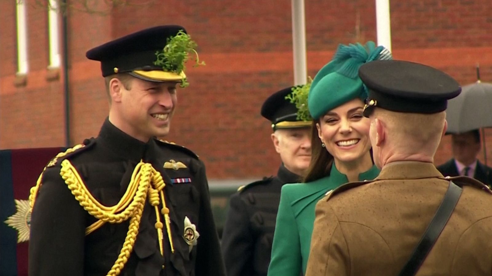 VIDEO: Prince William, Kate celebrate St. Patrick's Day by attending Irish Guards march