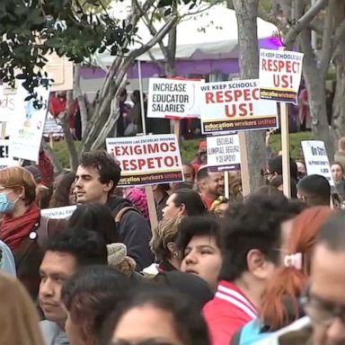 VIDEO: Estimated 65,000 staff to strike in LA school district