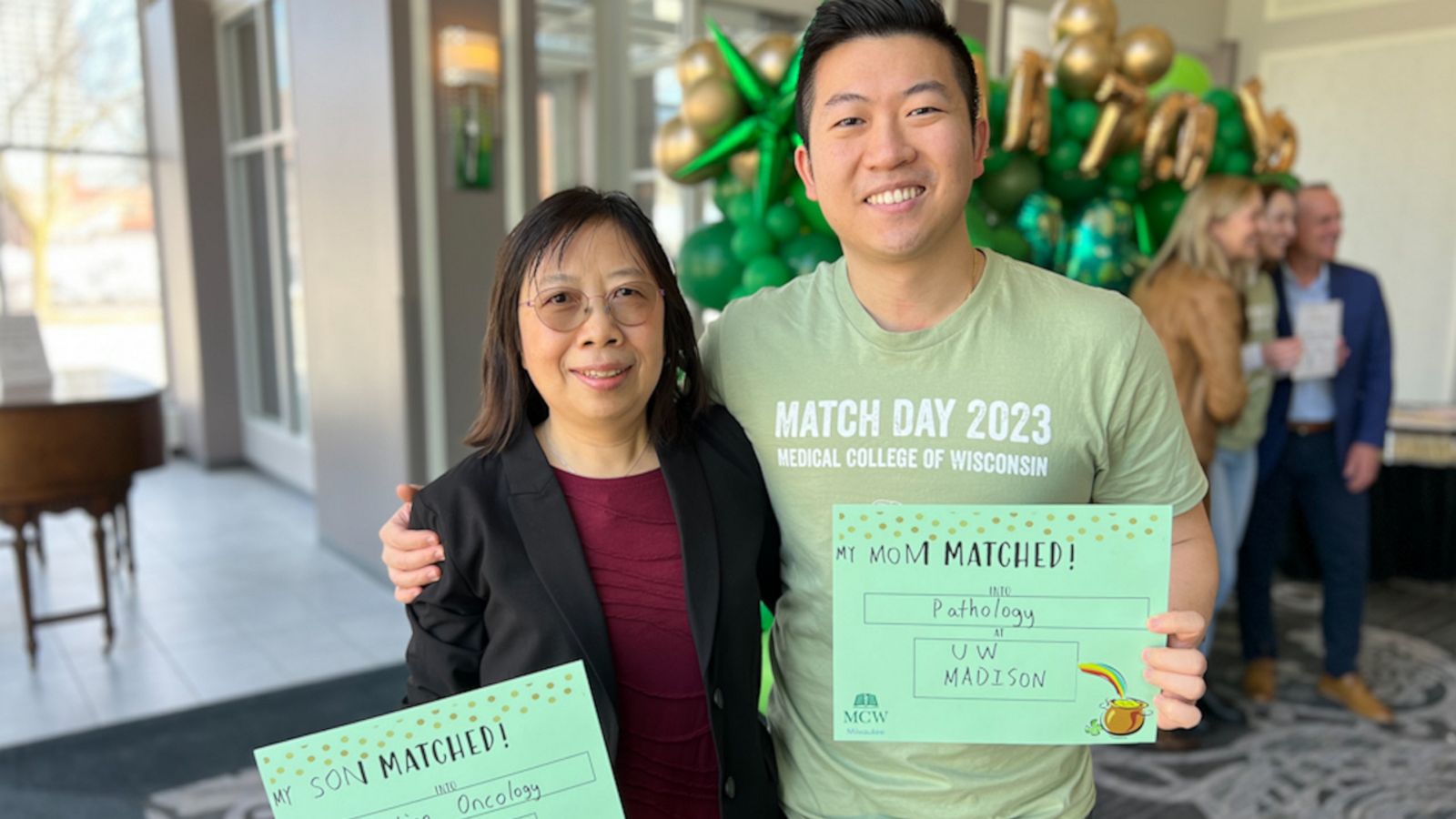 VIDEO: Mom and son celebrate matching residency programs together