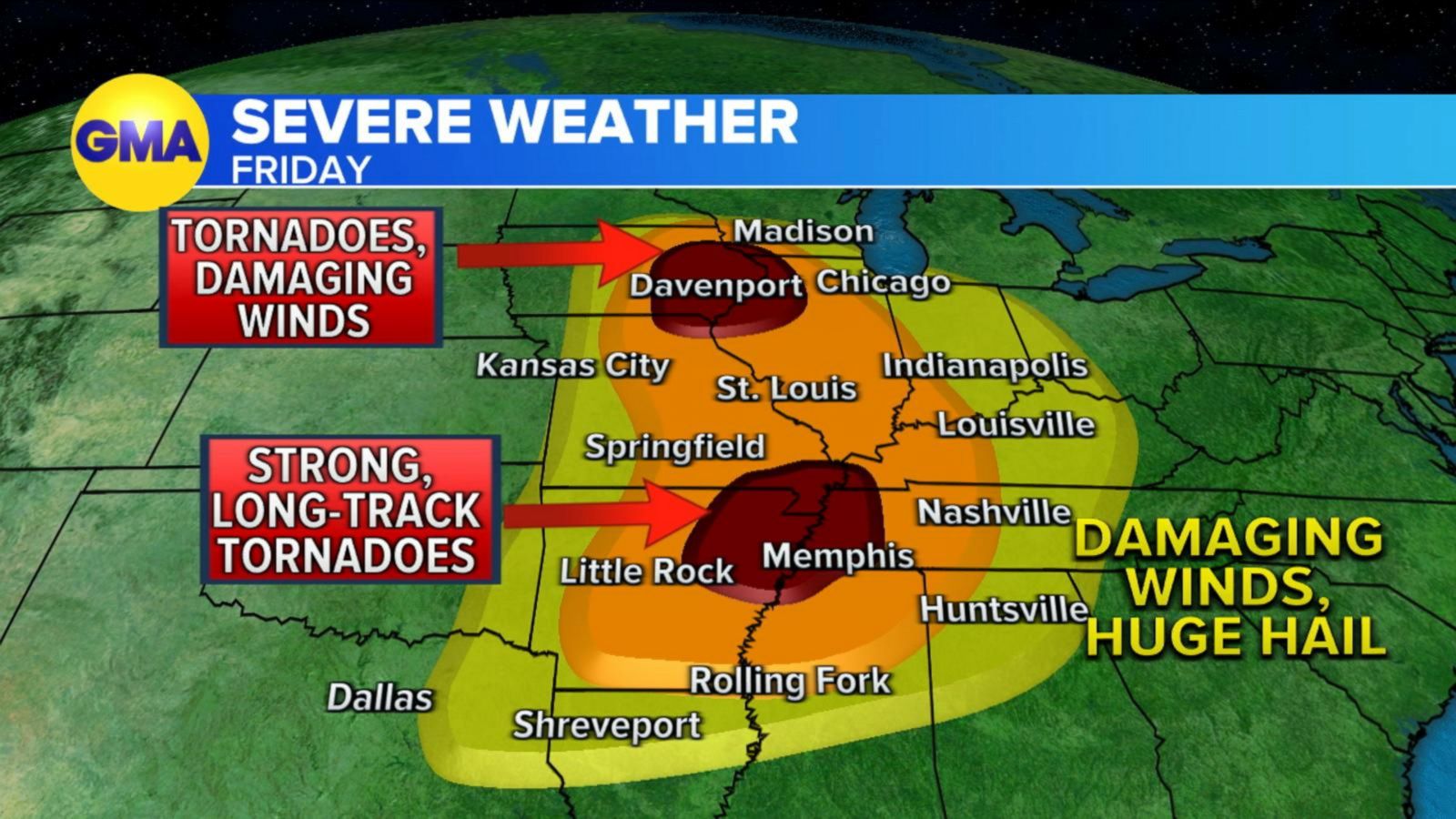 VIDEO: Major storm threatens to bring more tornadoes to hard-hit South