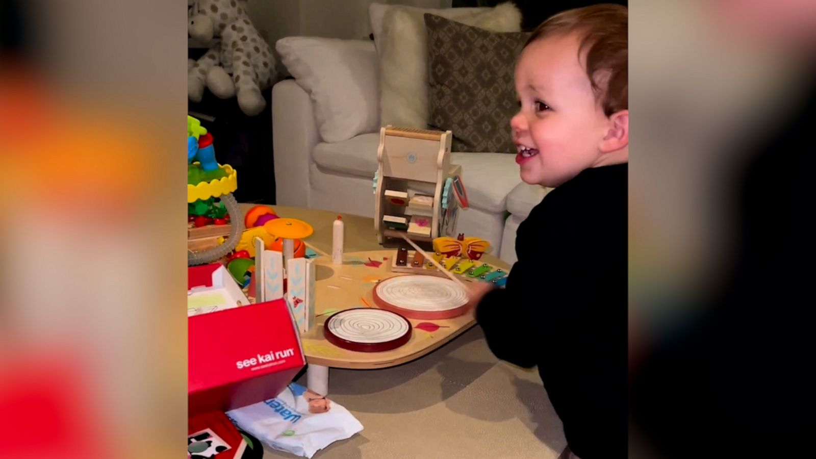 VIDEO: David Foster and Katharine McPhee’s toddler performs epic drum solo using chopsticks