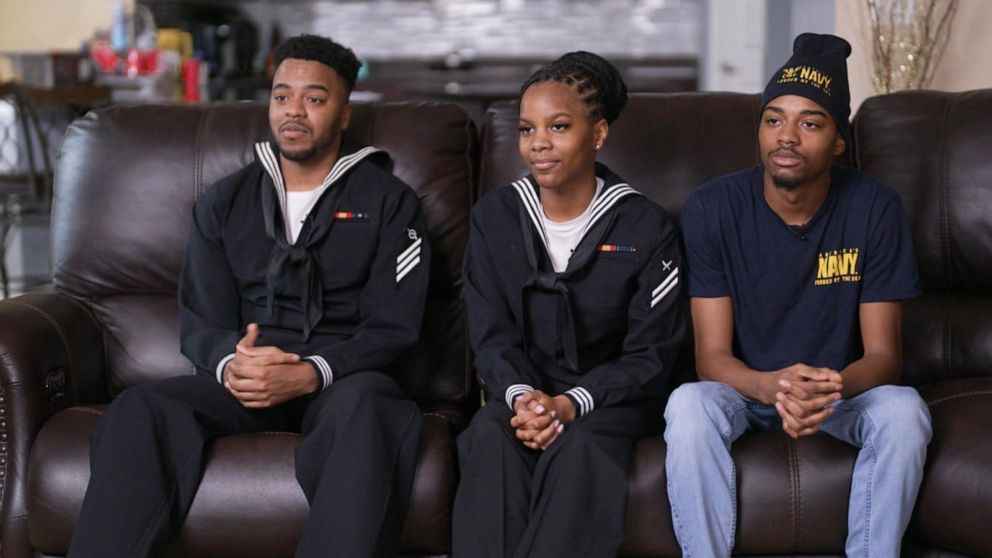 Video First Black triplets to serve in Navy inspire dad to reenlist ...