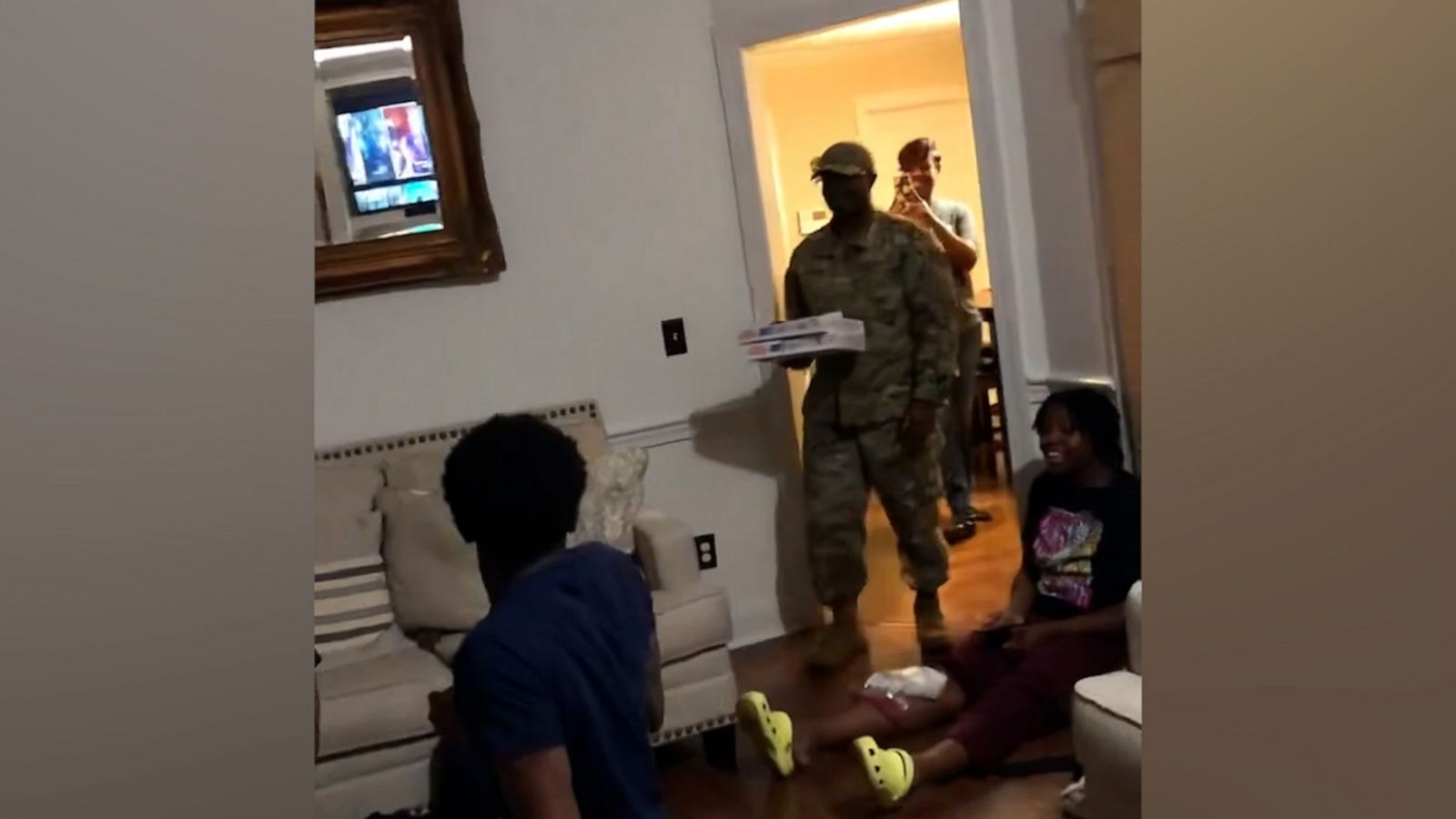 VIDEO: Airman's surprise return home leaves family in shock