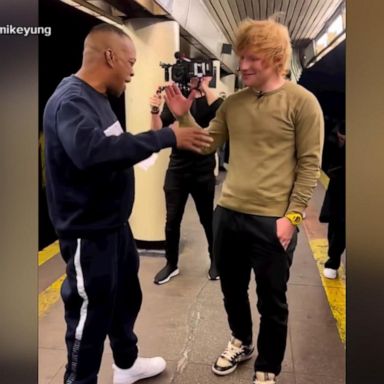 VIDEO: Ed Sheeran surprises NYC subway performer