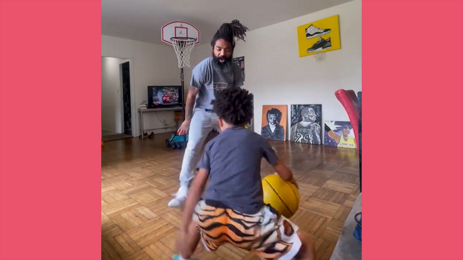 VIDEO: 6-year-old basketball prodigy schools dad during game