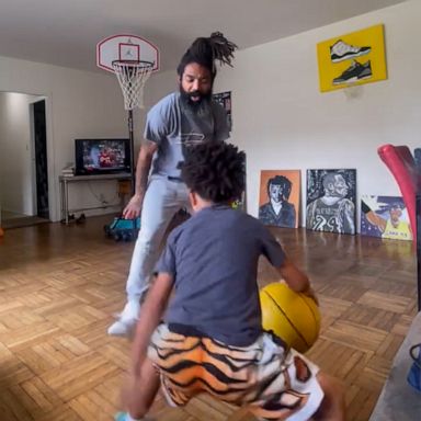 VIDEO: 6-year-old basketball prodigy schools dad during game 