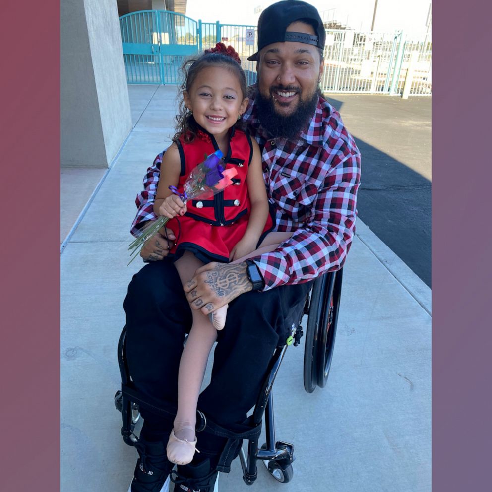The story behind viral video of dad in wheelchair dancing with daughter  onstage - Good Morning America