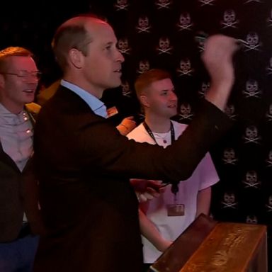 VIDEO Prince William, Kate play game of darts with others at Birmingham pub 