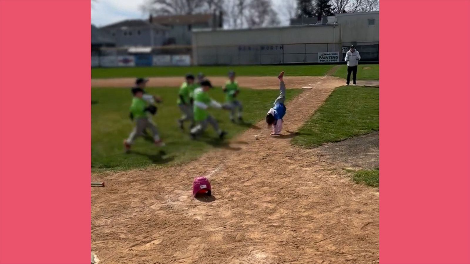 VIDEO: Watch 6-year-old cartwheel her way to 1st base in tee-ball game