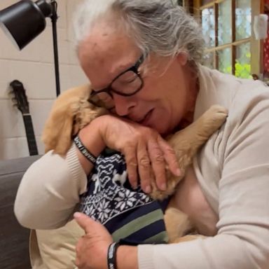 VIDEO: Watch how excited this grandmother is when she is gifted a new puppy