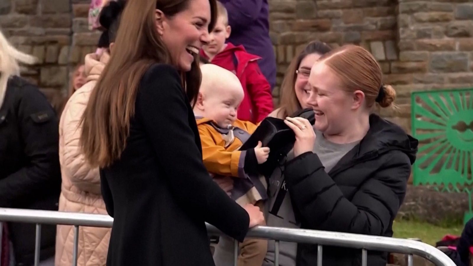 VIDEO: Baby grabs Princess Kate's handbag and refuses to let go in hilarious video