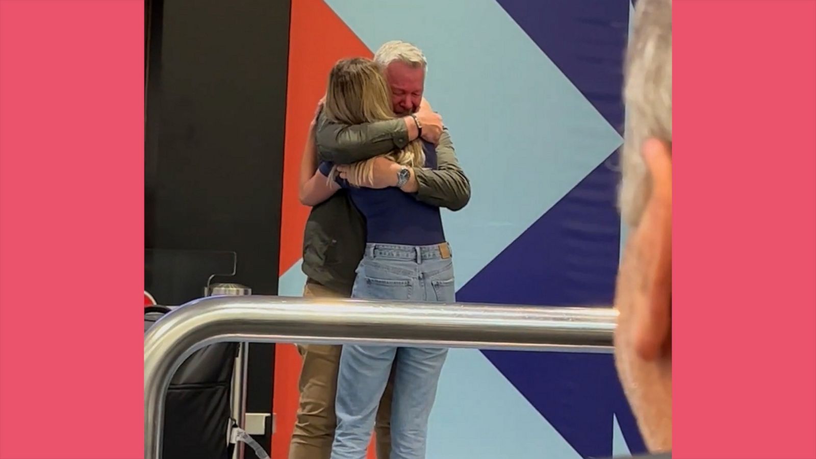 VIDEO: After three years apart, daughter and dad reunite at the airport