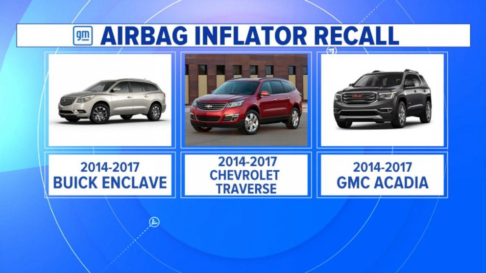 Video GM recalls nearly 1 million SUVs for airbag fault ABC News