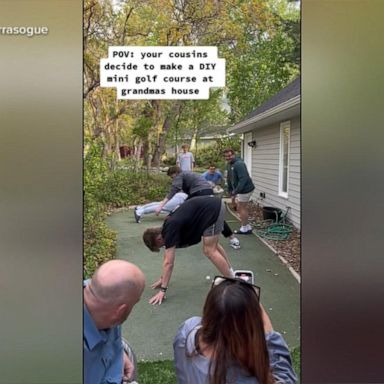 VIDEO: Family creates their own mini golf course