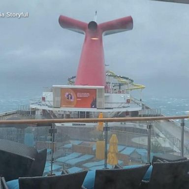 VIDEO: New video shows cruise ship rocked by rough seas