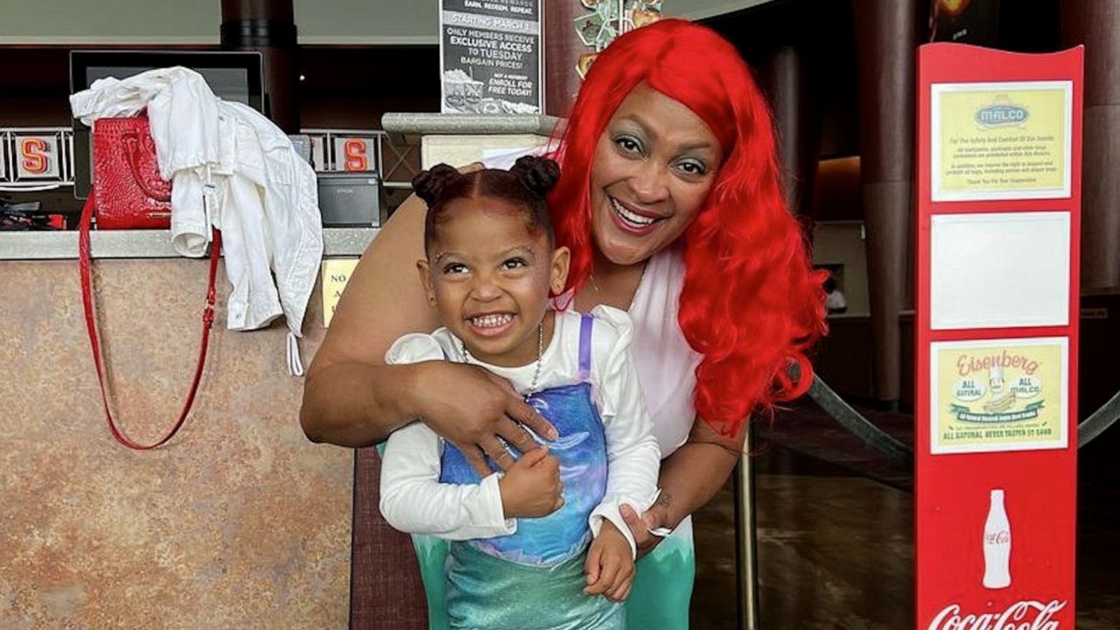 VIDEO: Young girl and grandma dress up as Ariel to see 'The Little Mermaid'