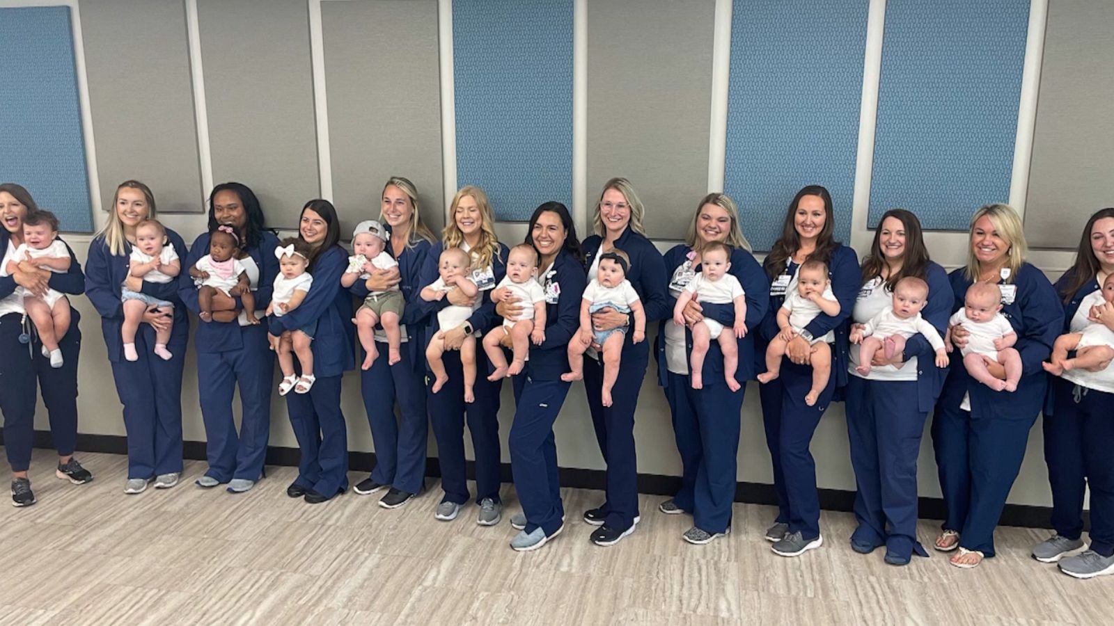 VIDEO: 6 nurses who were pregnant at the same time host reunion with their babies