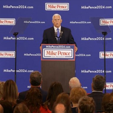 VIDEO: Pence takes aim at Trump during campaign event