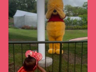 WATCH:  Toddler plays peek-a-boo with Winnie the Pooh